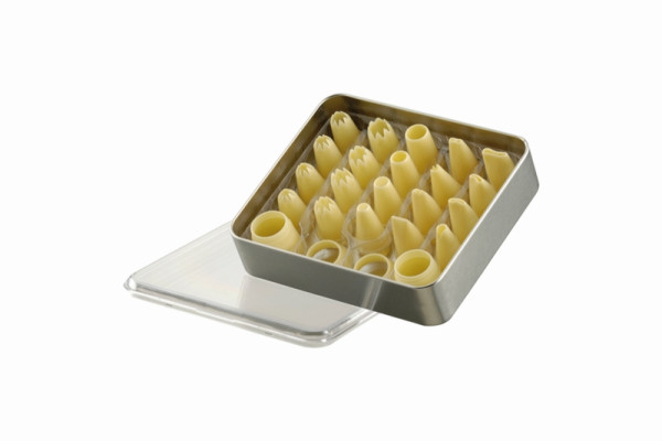 Schneider Tüllen Kassette 22-teilig, 8 Stern-/4 Loch- und 8 Garniertüllen, 196580