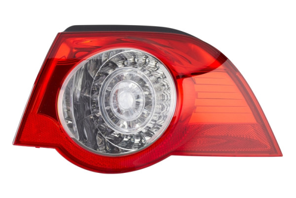 HELLA Heckleuchte, LED, glasklar/rot, äusserer Teil, für u.a. VW Eos (1F7, 1F8), ECE, rechts, 2VA 009 246-101
