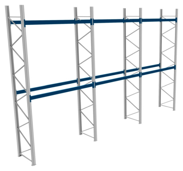 BITO Palettenregal P3 5505x1100x8600 Komplettregal, 2E, 800 RAL5010 U, 56477