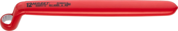 Hazet Einringschlüssel, schutzisoliert, Außen-Doppel-Sechskant Profil, 12 mm, 630KV-12