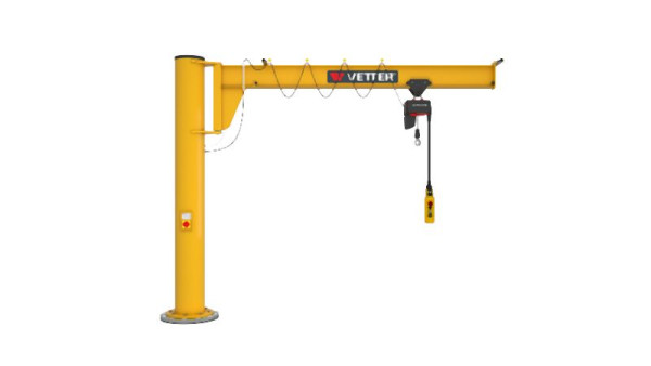 Vetter 1000kg, 6,0m Säulenschwenkkran AS + Verbundanker-System + Elektrokettenzu, AS10-6,0+VAS2+SiXX6F-HF