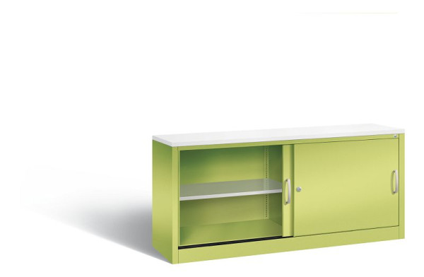 C+P Sideboard mit Schiebetüren Acurado, H720xB1600xT400mm, Farbe: Viridingrün / Viridingrün, Bügelgriff, 2 OH, 5724-00 S10320