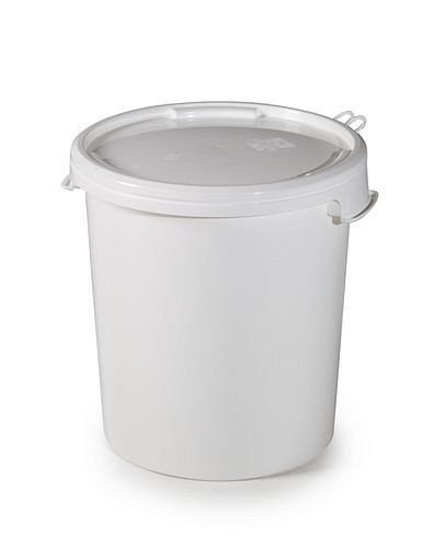 DENIOS UN-Hobbock aus Polypropylen (PP), 30 Liter Volumen, weiß, 251255