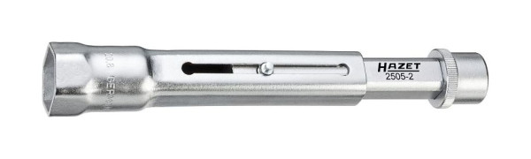 Hazet Zündkerzen-Schlüssel, Vierkant hohl 10 mm (3/8 Zoll), Außen-Sechskant Profil, 20.8 mm, 13/16 ", 2505-2