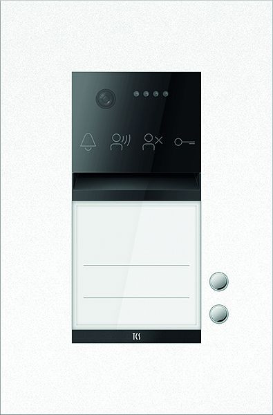 TCS Türkontrollsystem PES PRO IP Video Außenstation 2T 1 Spalte UP RAL9010 reinweiß, AVU400102-0019