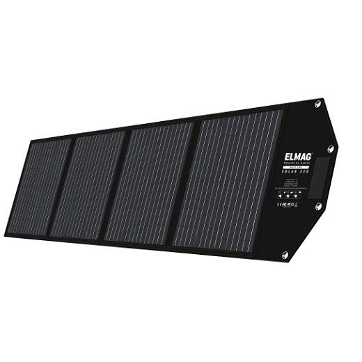 ELMAG Faltbares Solarpanel SOLAR 220 - monokristallin, 18VDC, 220Wp für tragbare Powerstations, 52953