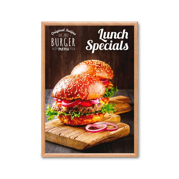 Showdown Displays 25 mm Klapprahmen Gehrungsecken A1 Holz, KRA1G25LB