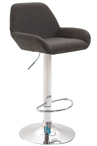 CLP Barhocker Braga Stoff chrom, dunkelgrau, 308999