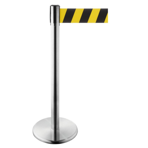 Stein HGS Personenleitsystem 'P-Line Harmony' aus Edelstahl, breites Gurtband, schwarz/gelb, 2,3 m, 65862.0009