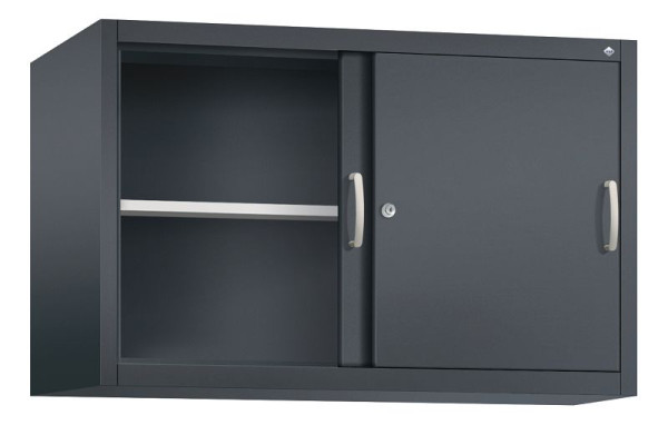 C+P Aufsatzschrank Acurado, H790xB1200xT500mm, Farbe: Schwarzgrau, Bügelgriff, 2 OH, 2055-00 S10074