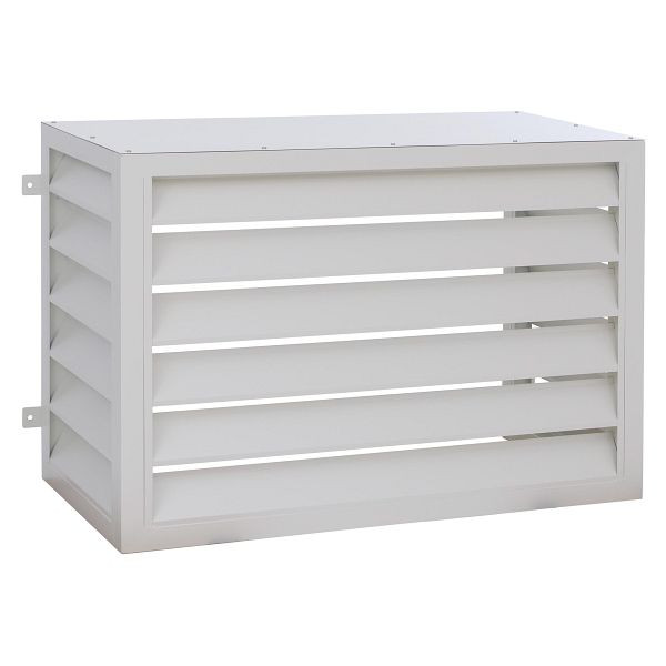 Mendler Verkleidung für Klimaanlage/Wärmetauscher HWC-O43, Abdeckung Schutzgitter, Metall 70x104x50cm, grau-weiß, 121566