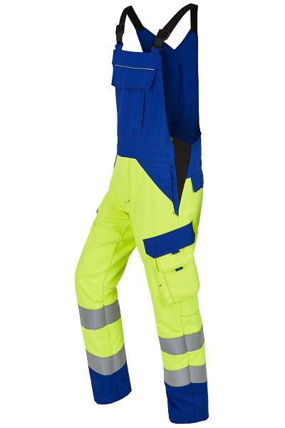 ROFA Latzhose teils 2-lagig 2386, Größe 114, Farbe 235-leuchtgelb-kornblau, 4552386-235-114