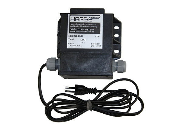 Haase-Tränken Transformator, 120 Watt, Sekundärspannung 24 V, 508120