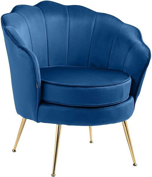 CLP Stuhl Rosita Samt, blau, 324204, 4255716321529