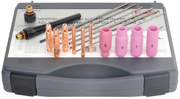 ELMAG Zubehör und Verschleißteile-Set 18 tlg. SR 18/26 für WIG-Inverter 'AC/DC' bis 220 A, 00083