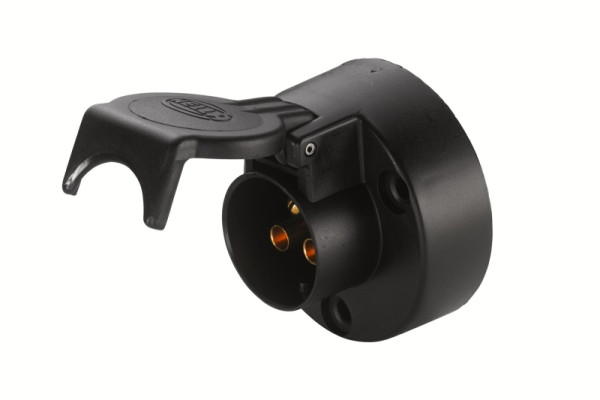 HELLA Steckdose, 24V, 3-polig, Stecker: Schraubkontakt, schwarz, 8JB 001 933-031