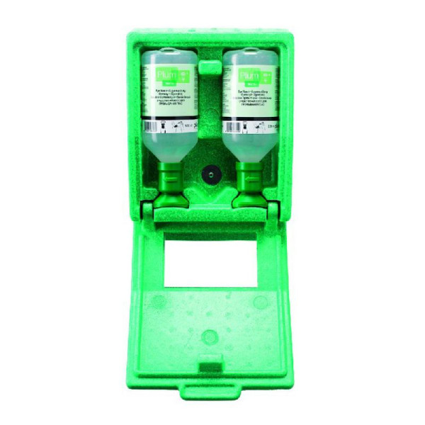 Stein HGS Augenspülstation -PLUM-, inkl. 2 x 500 ml Augenspülflasche und Wandbox, zur Wandmontage, 25956
