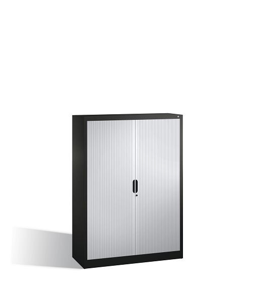 C+P Rollladenschrank Omnispace, H1660xB1200xT420mm, Farbe: Schwarzgrau / Lichtgrau, Griffmulde, 4 OH, 3213-00 S10077