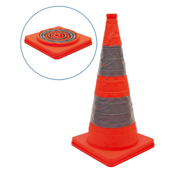 Stein HGS Faltleitkegel 'Cone' vollreflektierend, mit integriertem Blinklicht, 330 x 330 x 50 mm, 28055