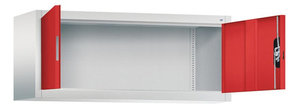 C+P Aufsatzschrank Acurado, H500xB1200xT400mm, Farbe: Lichtgrau / feuerrot, Muldengriff, 9464-000 S10141