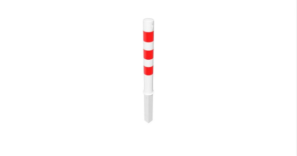 Schake Absperrpfosten Stahlrohr Ø 108 x 2,9 mm herausnehmbar, mit Profilzylinder, weiß beschichtet, 493ZB