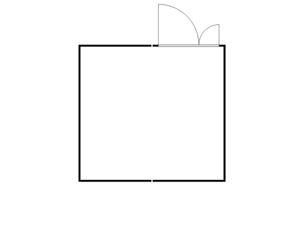 FLADAFI Materialcontainer-Kombination, IC Pro 1440, isoliert, Holzfußboden, Doppelflügeltür (asymmetrisch) auf der 4,3 m Seite, F2222400204