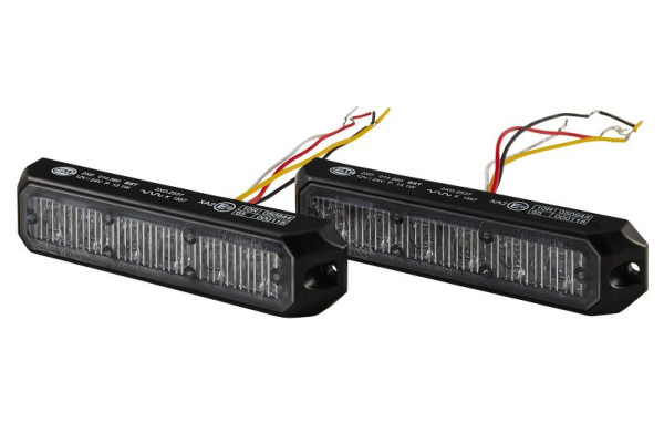 HELLA LED-Blitz-Kennleuchte, BST, 12/24V, gelb, Anbau/Schraubanschluss, Kabel: 150mm, Set, 2XD 014 560-201