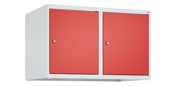 C+P Schrankaufsatz Classic PLUS, Aufsatzschrank, 7035/3020, Zylinderschlösser, 500x800x500mm, 2 Abteile, 080090-22 S10017