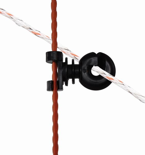 Gallagher Doppelklipp-Isolator für Federstahlpfahl oval, VE: 10 Stück, 010752