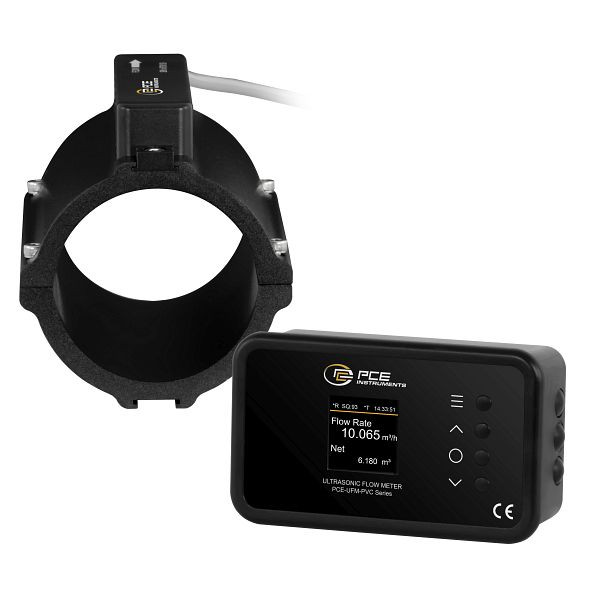 PCE Instruments Durchflussmesser zum Festeinbau, PoE und Sensor mit 9 m Ethernet-Kabel, für PVC-Rohre; DN65, PCE-UFM 65PVC