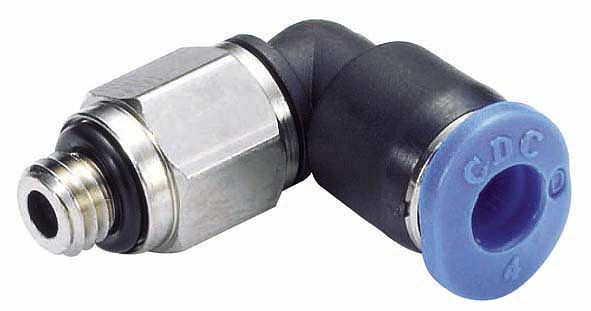 timmer B-WEdM-6-M7-KU, Winkel-Einschraubverschraubung Mini-Serie, drucklos einstellbar, Schlauch-Ø: 6 mm, Gewinde: M7, VE: 10 Stück, 03180636