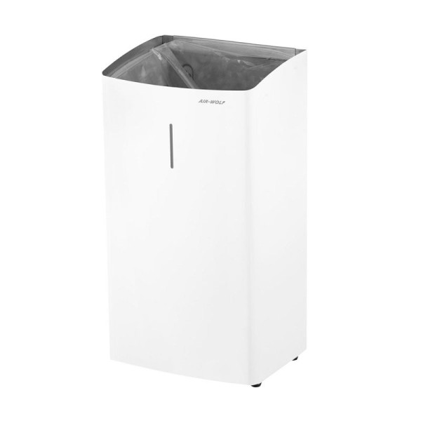 Air Wolf Abfallbehälter, mattweiß RAL 9003, 27 Liter Fassungsvolumen, 60-345