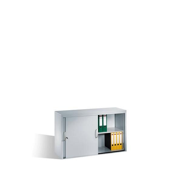 C+P Sideboard mit Schiebetüren Acurado, H720xB1200xT400mm, Farbe: Weißaluminium, Bügelgriff, 2 OH, 5723-00 S10342
