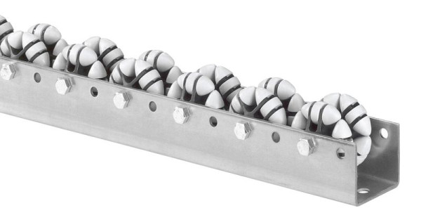 BS Rollen Allseitenrollenschiene, Rollendurchmesser 50 mm Teilung 133 mm, 410.002