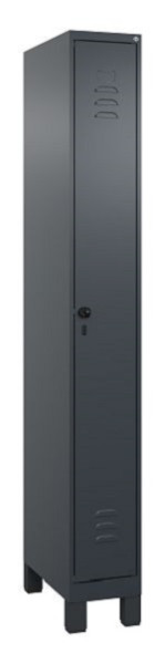 C+P Umkleidespind Classic PLUS, Füße, 1950x250x500mm, 7016/7016, Drehriegel, 080010-19 S10012