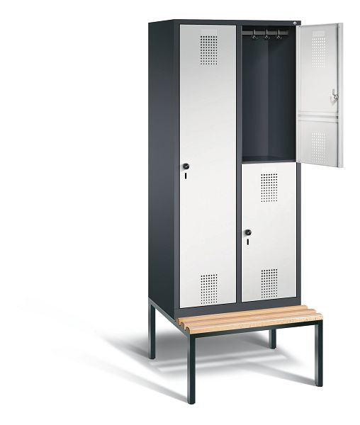 C+P Kombi-Spind Evolo, H2090xB810xT815mm, Farbe: Schwarzgrau / Lichtgrau, 48650-22 S10011