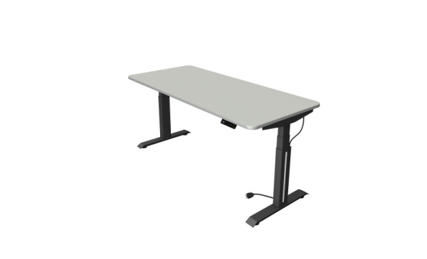 Kerkmann Sitz-/Stehtisch Move Professional, B 1800 x T 800 mm, elektrisch höhenverstellbar von 640-1290 mm, lichtgrau, 10070711