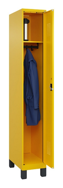 C+P Spind Evolo PLUS, mit Füßen, 1 Abteil, 1950x300x500mm, 1023/1023, Verschluss Zylinderschloss, Ablageböden 1, 049010-10 S10050