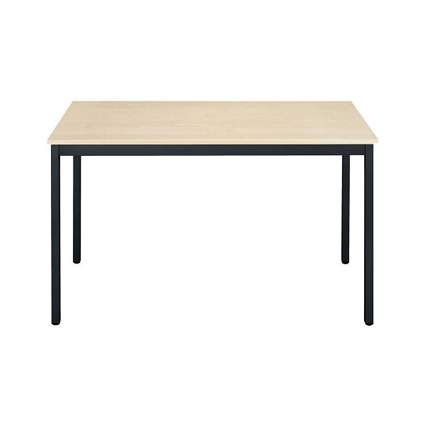 Bisley Mehrzwecktisch, Breite 1400 mm, Tiefe 800 mm, 19mm Tischstärke, 333 schwarz x MP ahorn, MT1408MP333