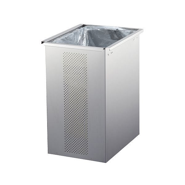Air Wolf Verborgener Abfallbehälter, Serie Sigma, H x B x T: 463 x 302 x 368 mm, Edelstahl gebürstet, 20-144