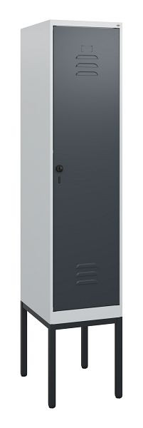 C+P Umkleidespind Classic PLUS, Gestell, 1950x400x500mm, 7035/7016, Drehriegel, 0800305-12 S10008
