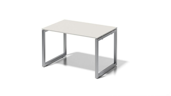 Bisley Cito Schreibtisch, 730 mm höhenfixes O-Gestell, H 19 x B 1200 x T 800 mm, grauweiß/silber, DOF1208GW355