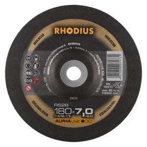 Rhodius ALPHAline RS28 Schruppscheibe, Durchmesser [mm]: 180, Stärke [mm]: 7, Bohrung [mm]: 22.23, VE: 10 Stück, 208734