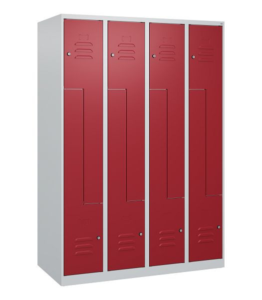 C+P Z-Spind Classic PLUS, 8 Abteile, 1700x1200x500mm, 7035/3003, Zylinderschlösser, 0800037-408 S10017