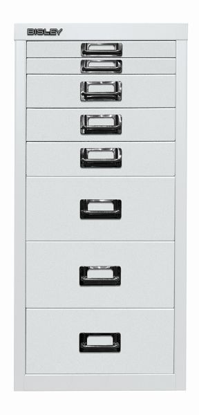 Bisley MultiDrawer, 29er Serie, DIN A4, 8 Schubladen, verkehrsweiß, L298696