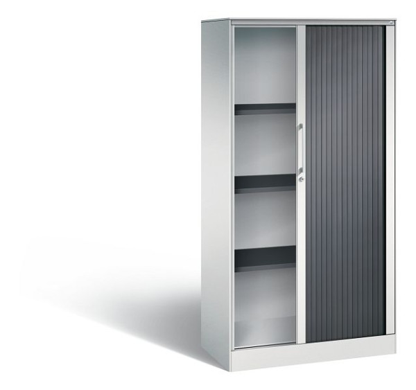 C+P Rollladenschrank Asisto, H1639xB800xT435mm, Farbe: Lichtgrau / Schwarzgrau, Bügelgriff, 4 OH, 143013-000 S10058
