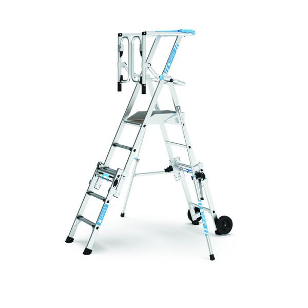 ZARGES ZAP Masterflex Plus S - Teleskop-Plattformleiter 5 Stufen, Stufentiefe: 60 mm, 41156