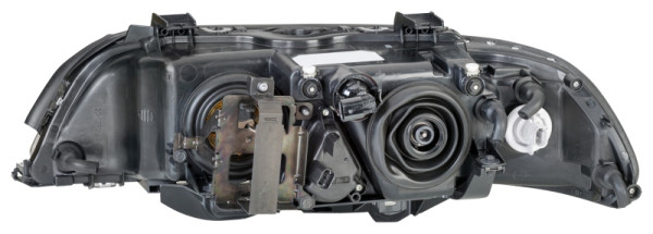 HELLA Halogen/Xenon-Hauptscheinwerfer, für u.a. BMW 5 (E39), schwarz, ECE, für Rechtsverkehr, rechts, 1EL 008 052-581