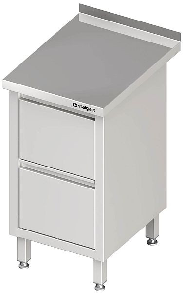 Stalgast Schubladenschrank mit 2 Schubladen, 450x700x850 mm, mit Aufkantung, verschweißt, VAS04712A