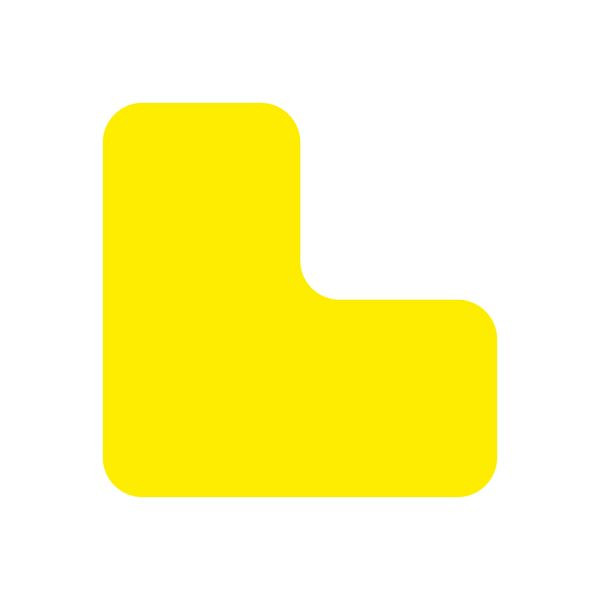 Eichner Stellplatzmarker "L-Stück", Schenkelbreite 50 mm, Länge 100x100 mm, für glatte oder leicht rauhe Gründe innen, gelb, 9225-20010-040